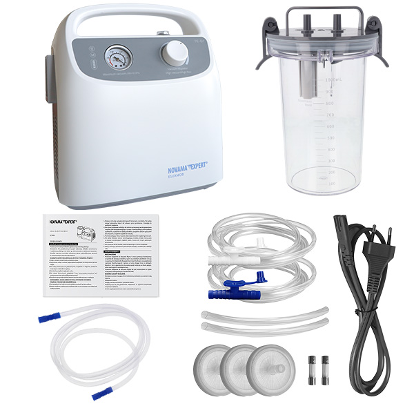 Teile der medizinischen Absaugung mit Lieferumfang